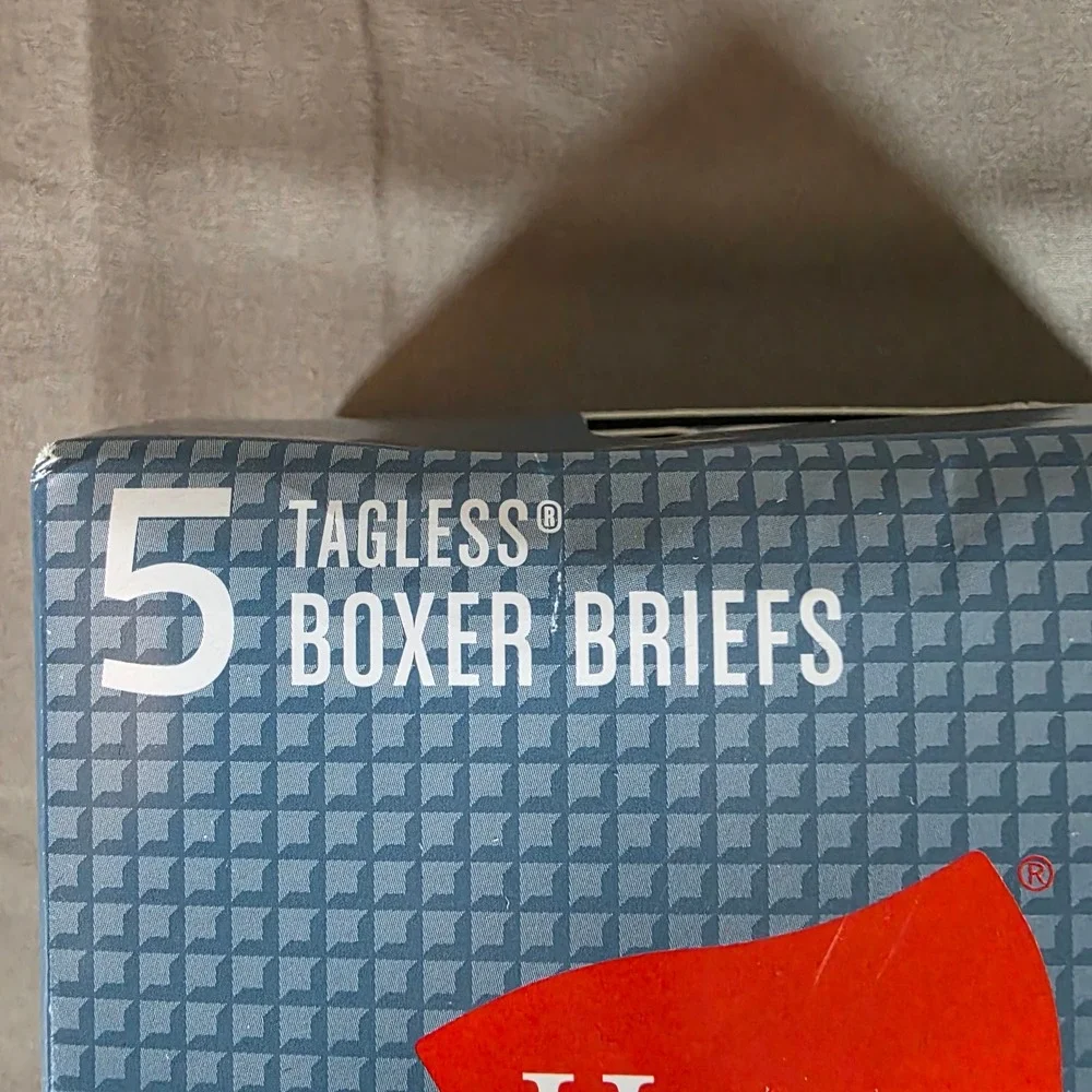 Hanes Premium Men 5 Pack Stretch Boxer Briefs Large Black Grey 9HPSB5